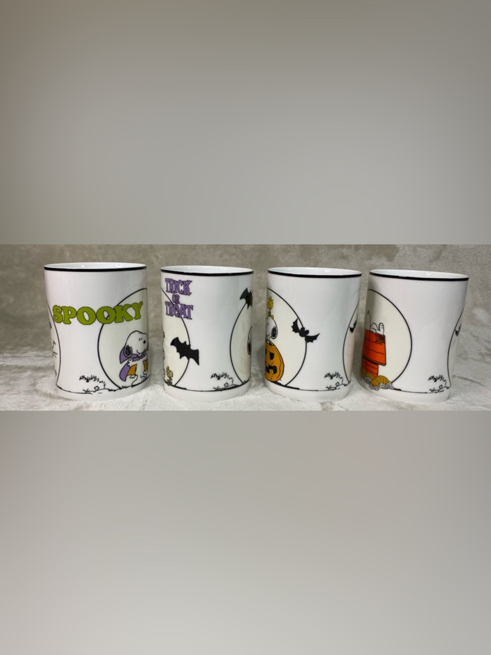 Lenox Peanuts Snoopy The Great Pumpkin Mugs - Set of 4 Halloween - Picture 7 of 16